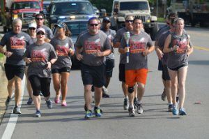 Officers Running in the Special Olympics Torch Run