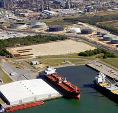 Aerial image of Pascagoula port