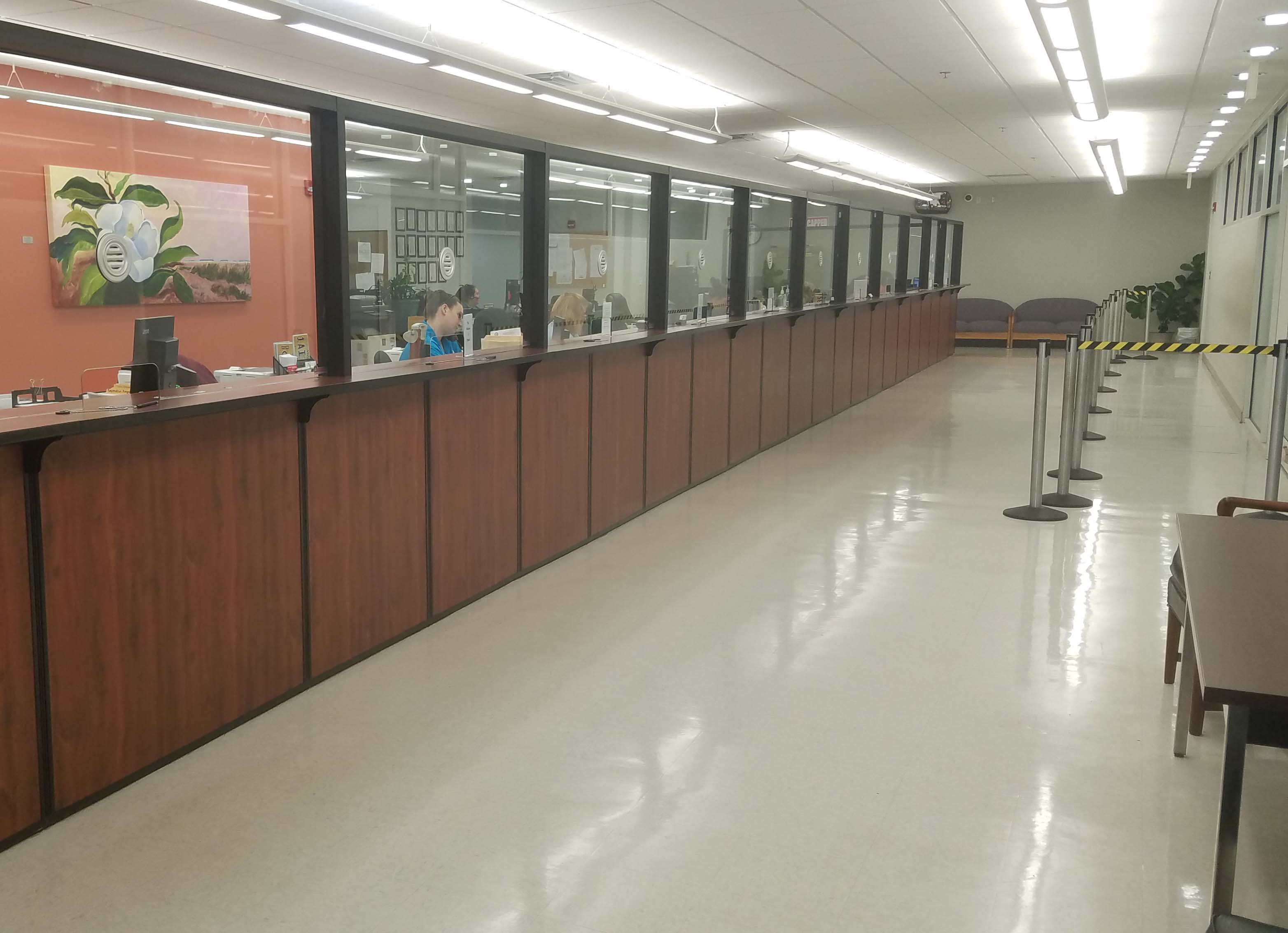 Tax Collector's Office with New Tempered Glass