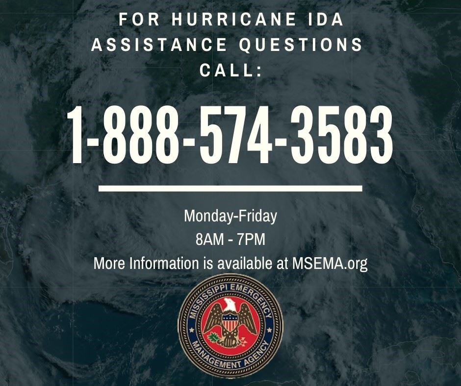 MEMA Hotline for Hurricane Ida